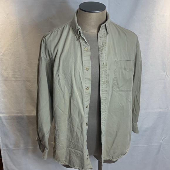 Adirondack by Saville Row Vintage Twill Weave Canvas Button Down Size Medium - Picture 3 of 7
